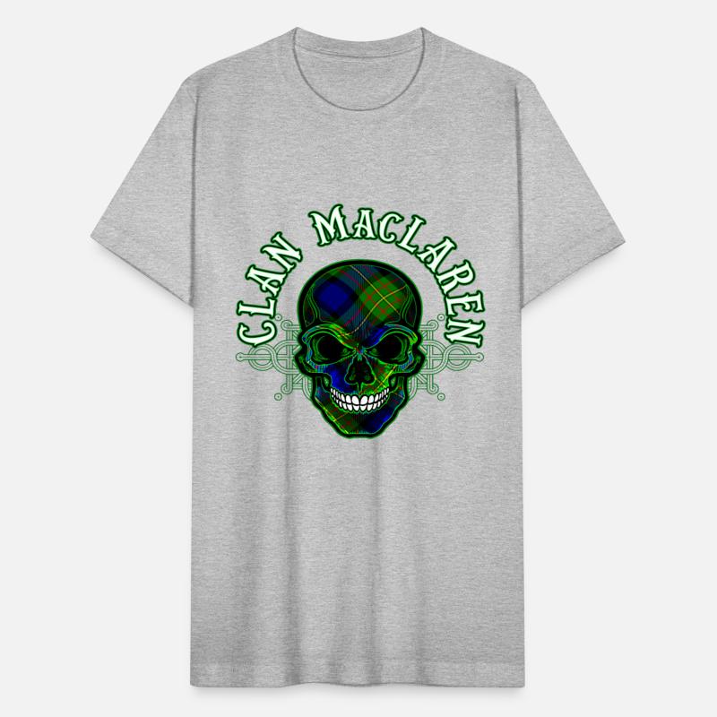 Scottish Clan MacLaren Tartan Celtic Skull