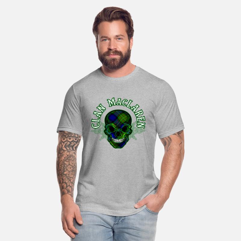 Scottish Clan MacLaren Tartan Celtic Skull