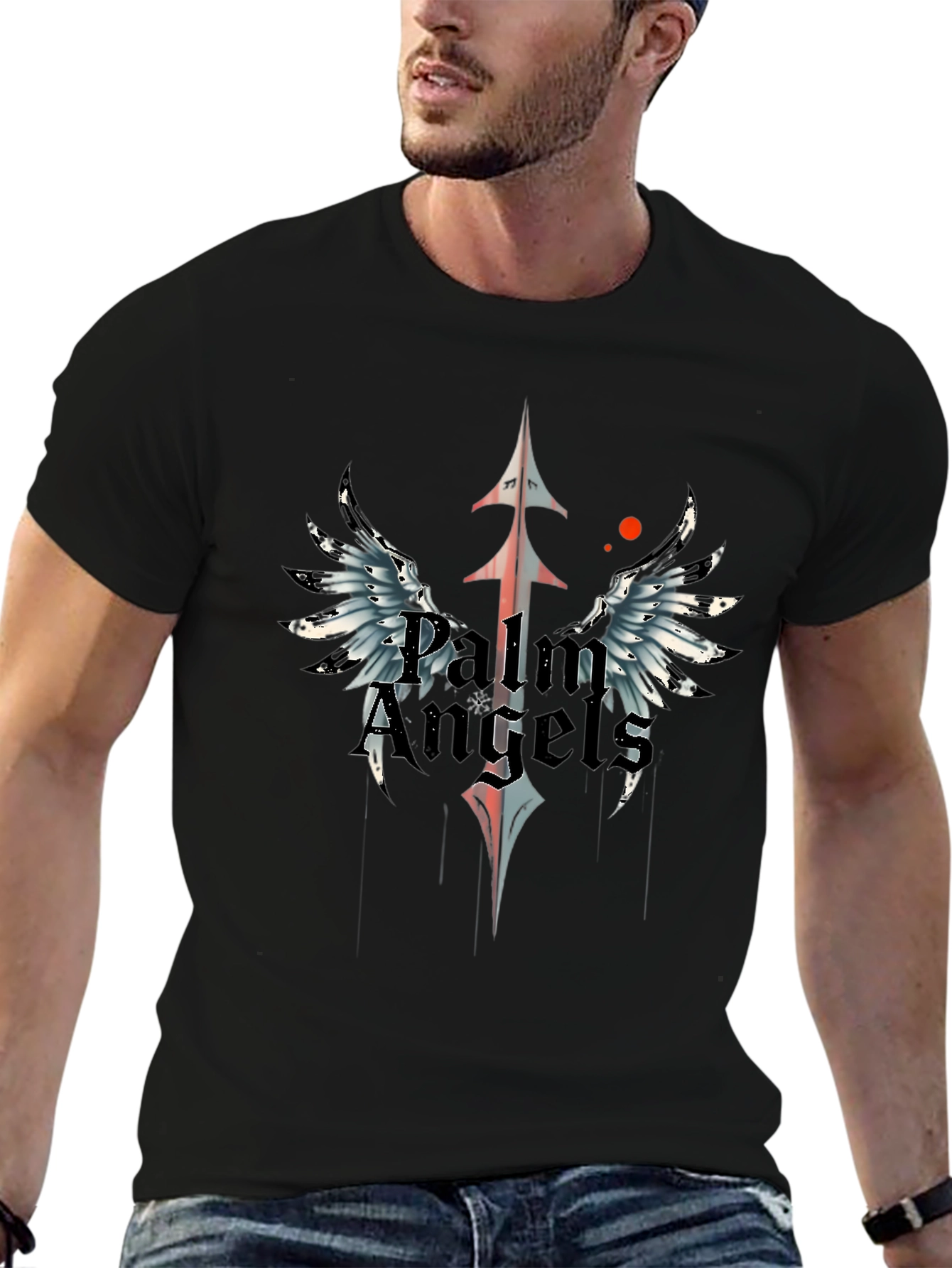 Palm Angels Graphic Tee - Black Cotton T-Shirt