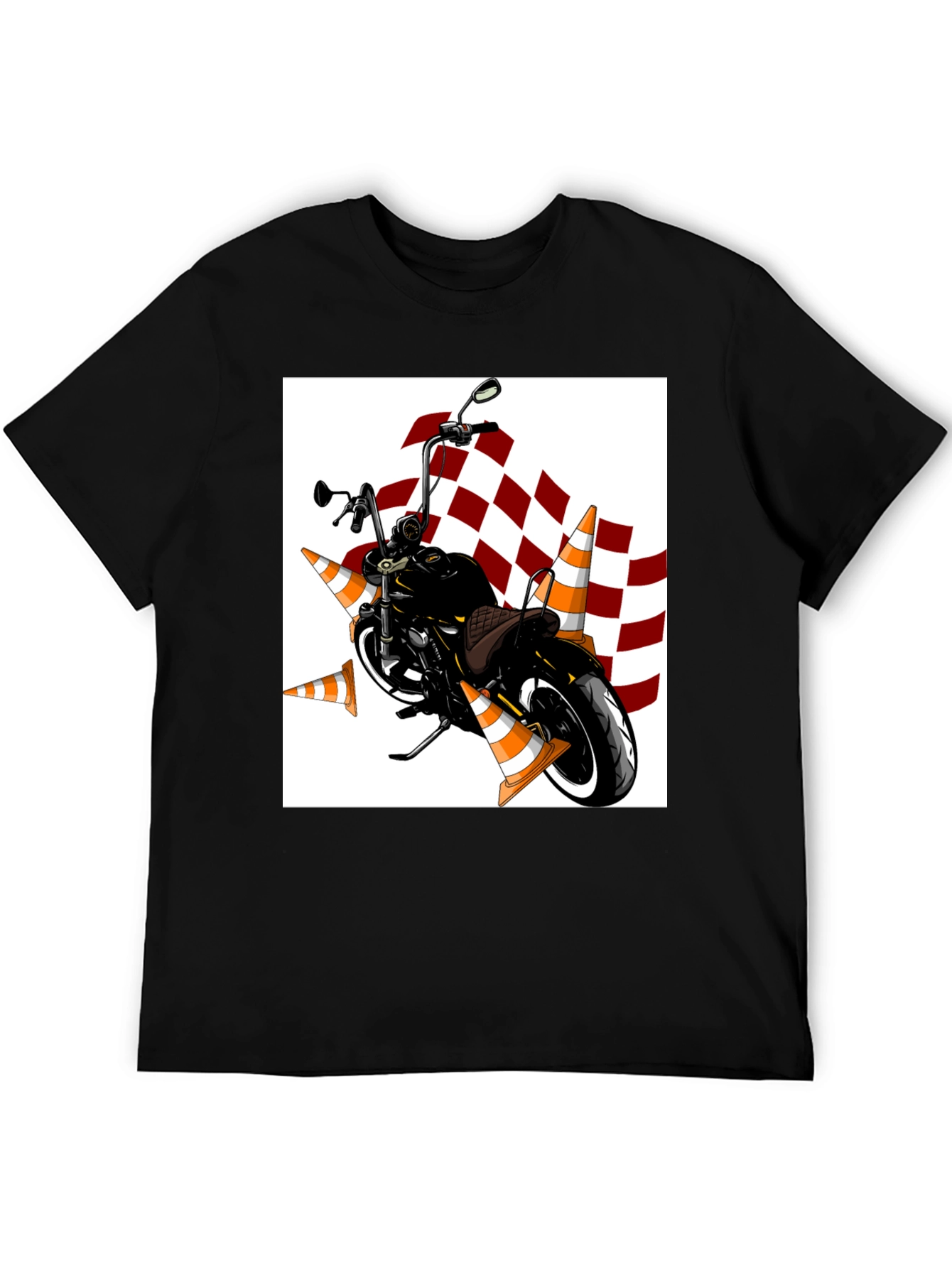 Motorcycle & Cones Graphic Tee