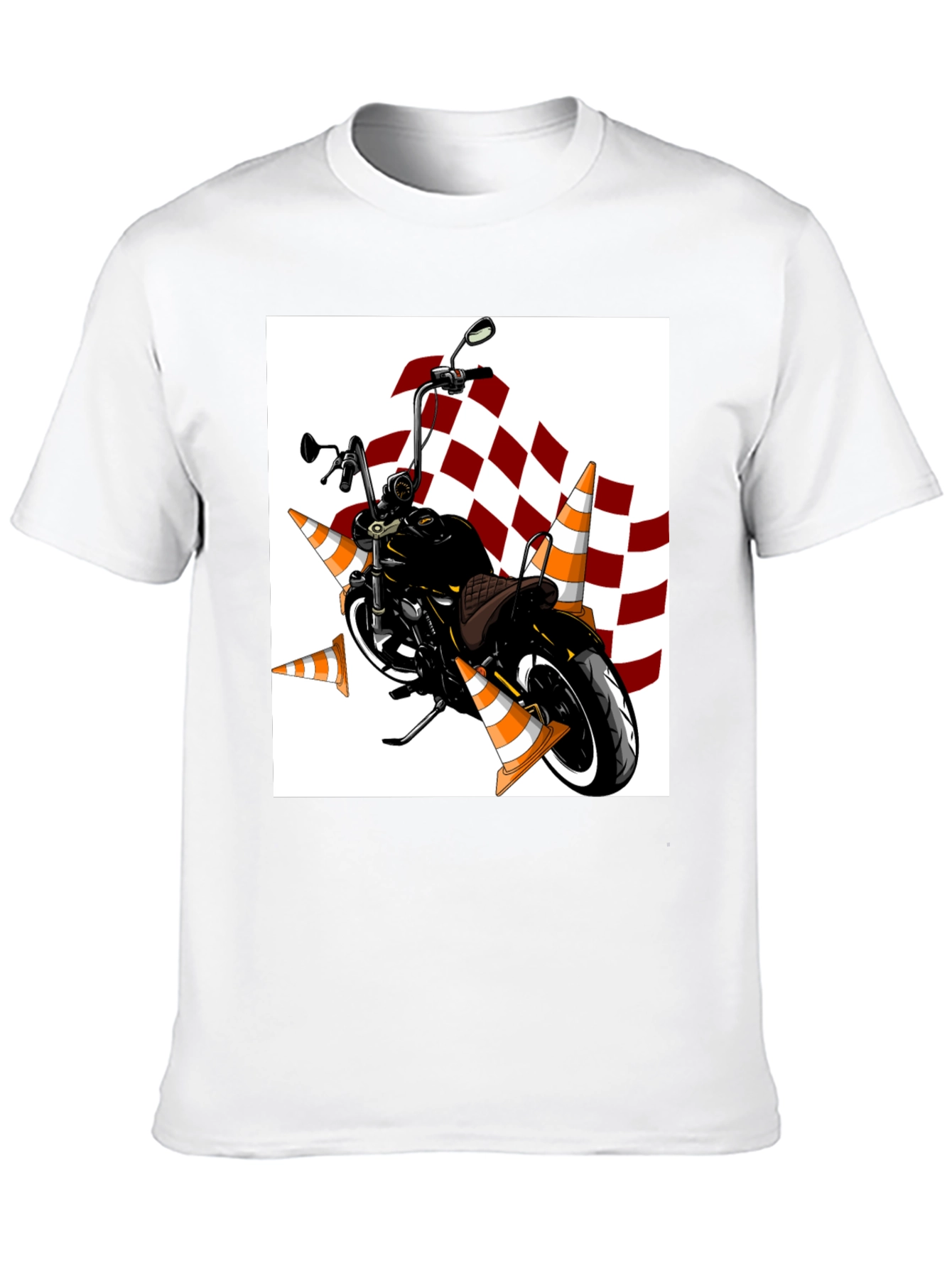 Motorcycle & Cones Graphic Tee