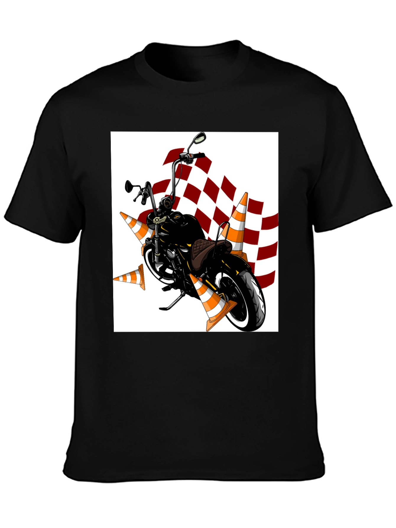 Motorcycle & Cones Graphic Tee