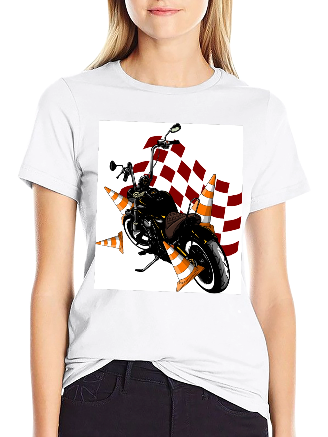 Motorcycle & Cones Graphic Tee