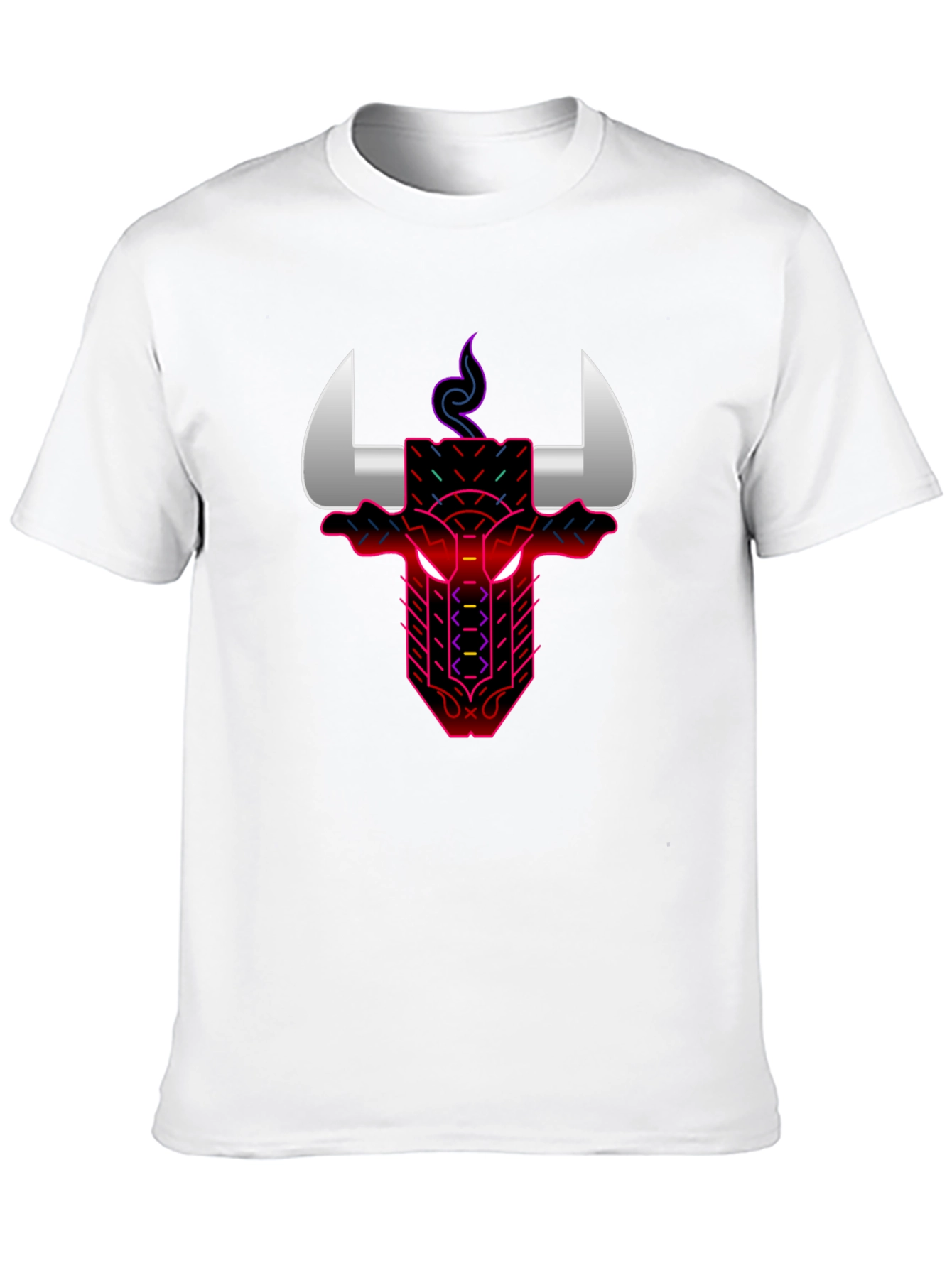 Neon Bull Graphic Black T-Shirt