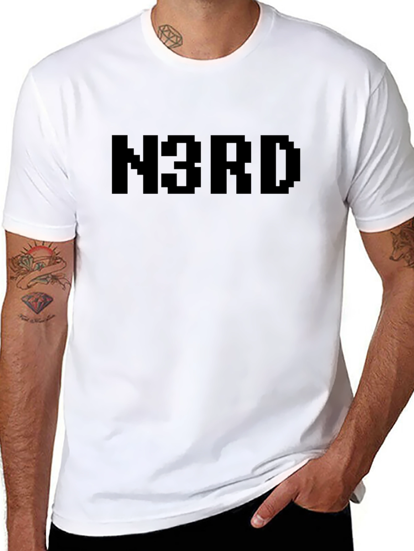 N3RD Pixel Black T-Shirt - Gamer Style Tee