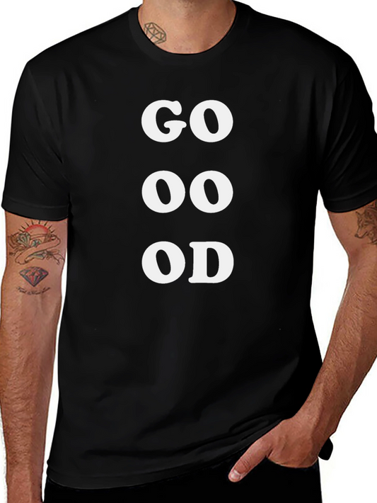 Funny GO OOD OD Black Graphic Tee
