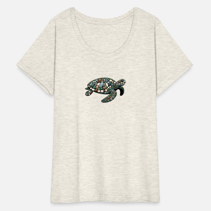Serenity Swim - Stone Mosaic Sea Turtle