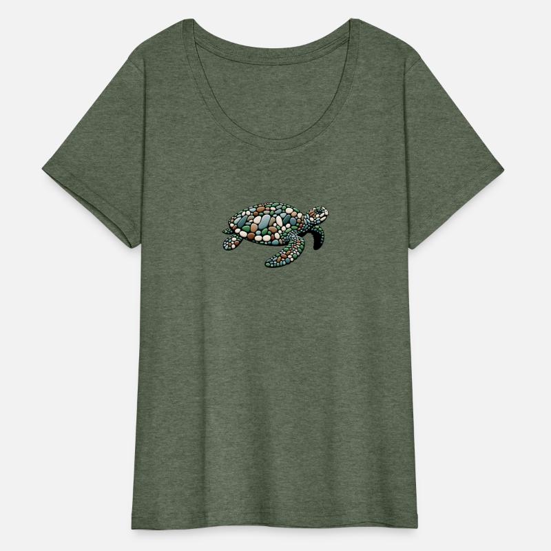 Serenity Swim - Stone Mosaic Sea Turtle