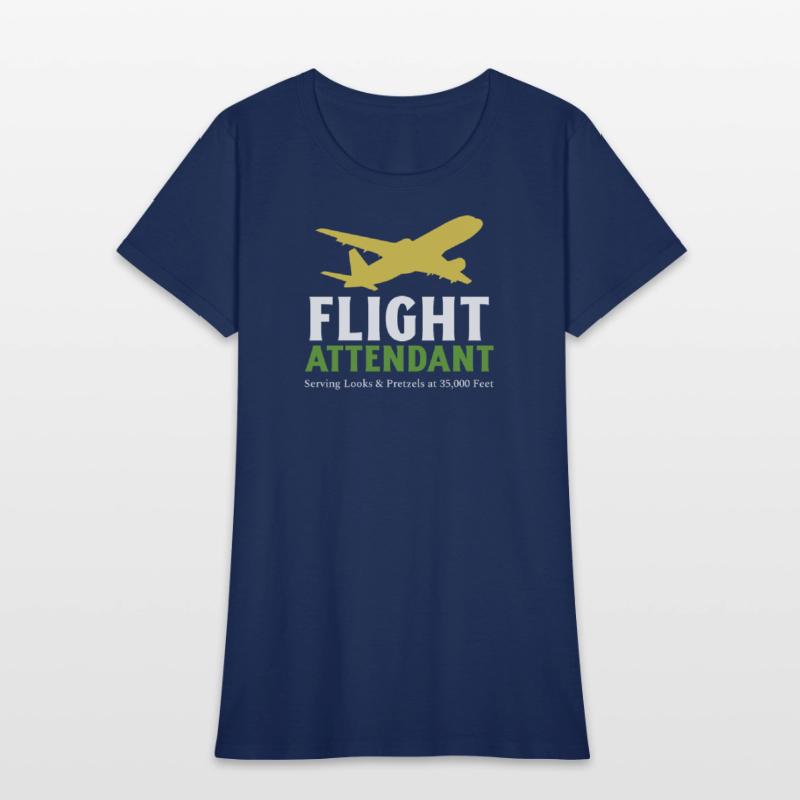 Serving Looks and Snacks Flight Attendant