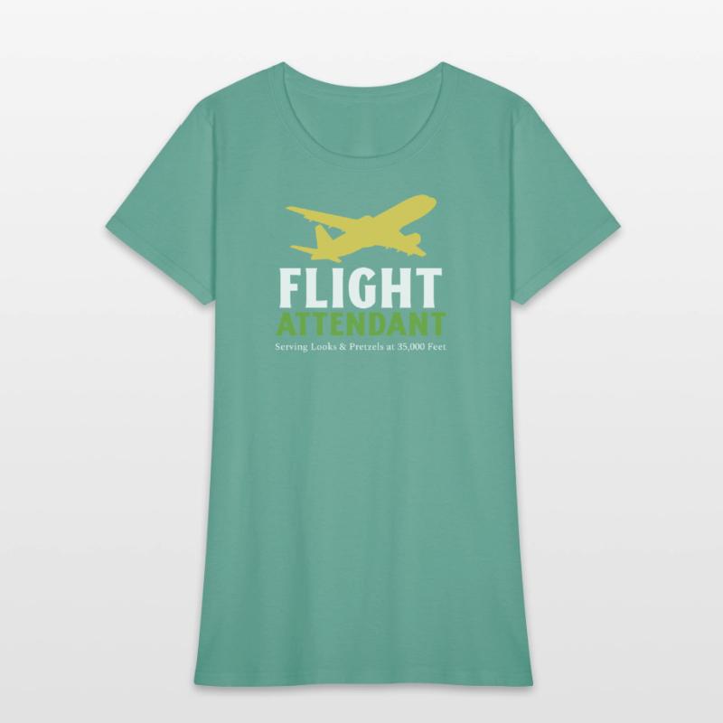 Serving Looks and Snacks Flight Attendant