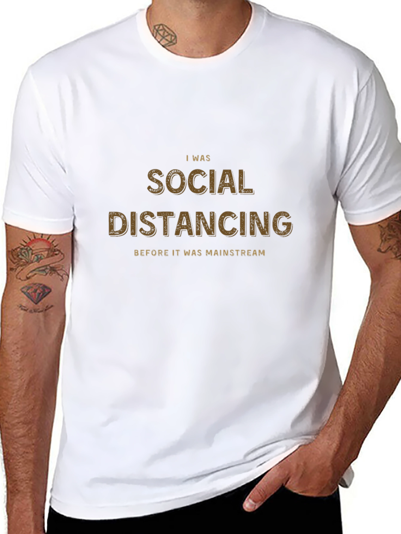 Social Distancing Graphic T-Shirt - Unisex Cotton Tee