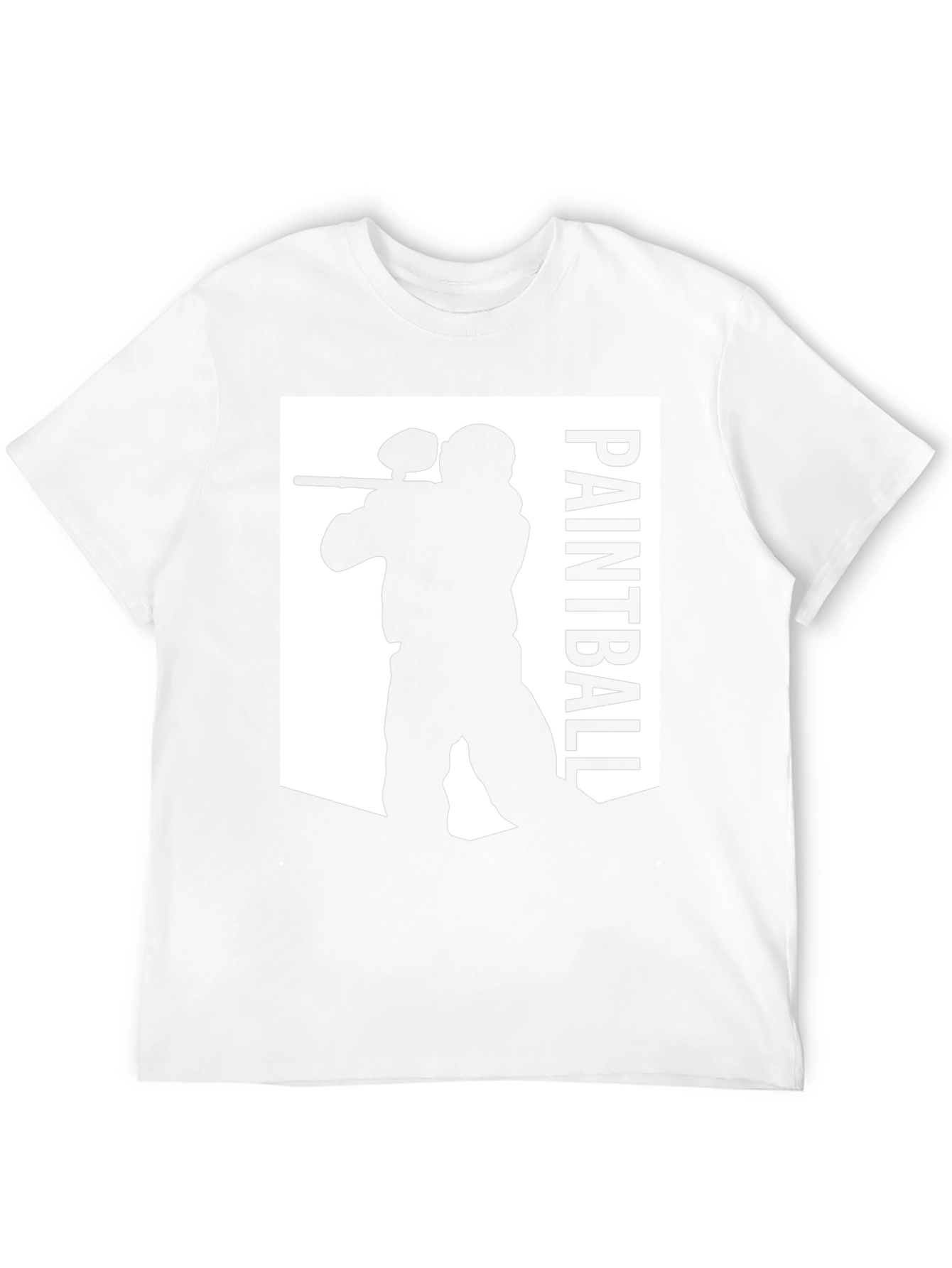 Paintball Player Graphic Tee - Black Cotton Shirt