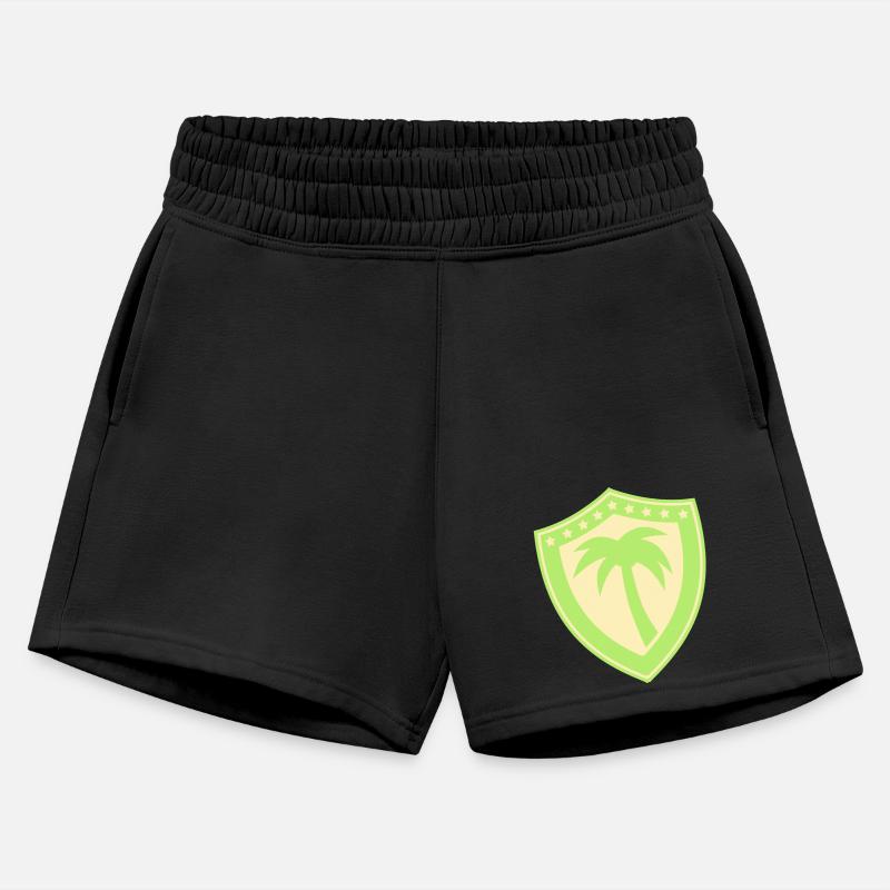 Shield Palm Tree Island Stars Beach Emblem Coat