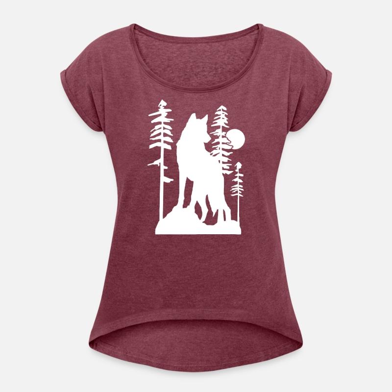 Silhouetted Wolf in Forest Scene