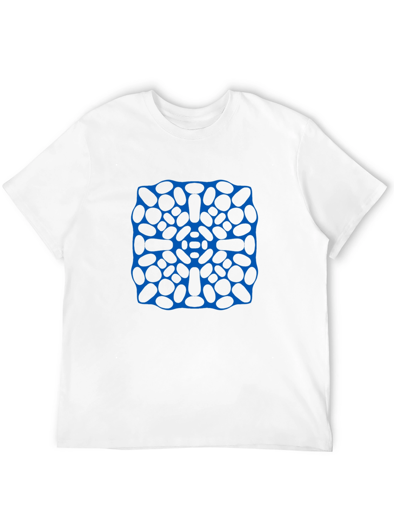 Modern Geometric Print Mens Black T-Shirt