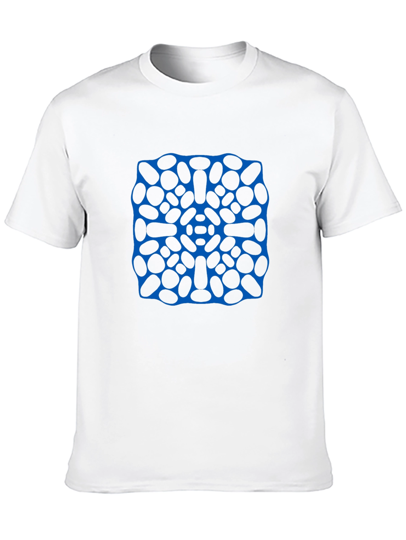 Modern Geometric Print Mens Black T-Shirt