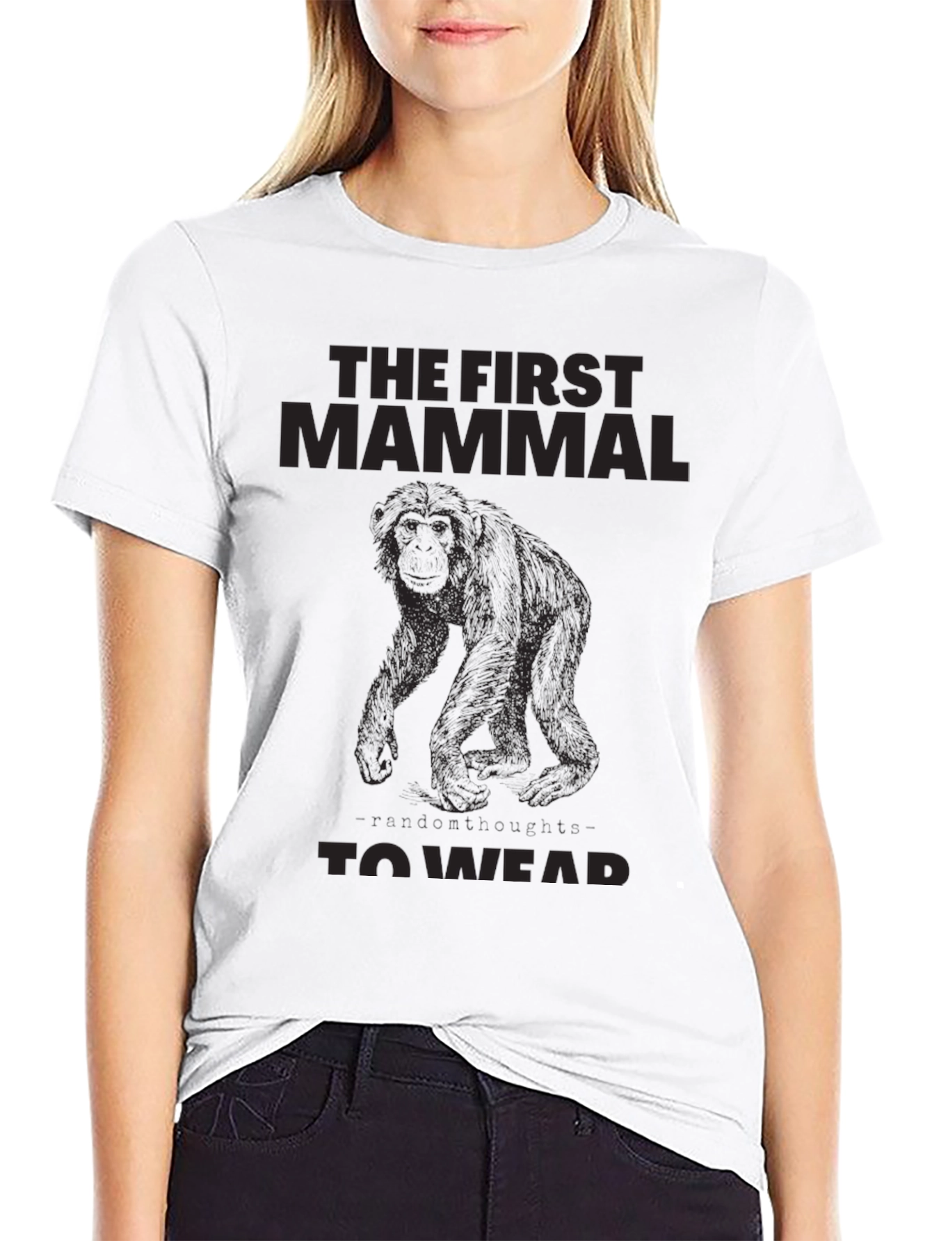 The First Mammal To Wear Funny Graphic T-Shirt
