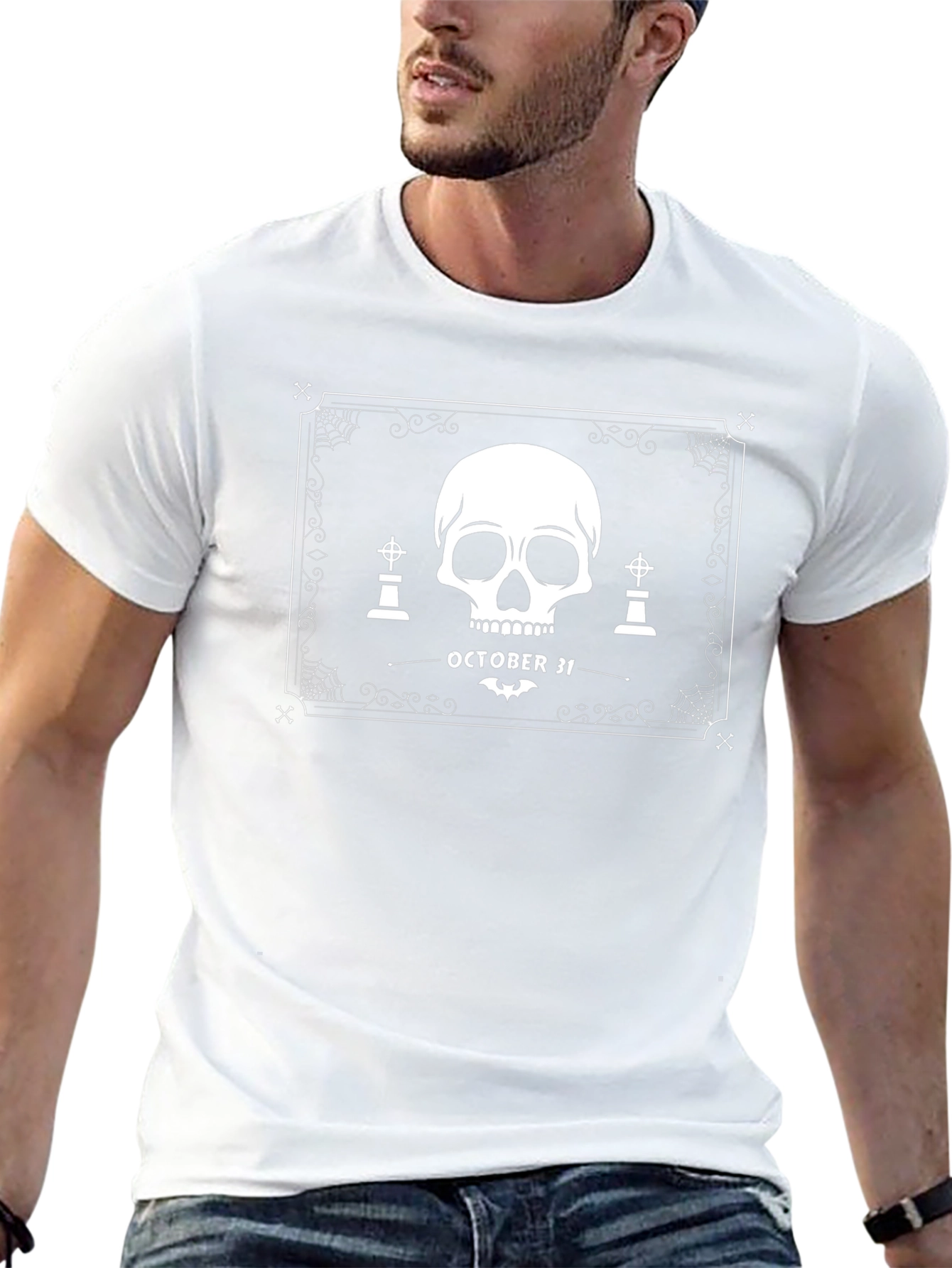 Halloween Skull Graphic T-Shirt - October 31 Tee