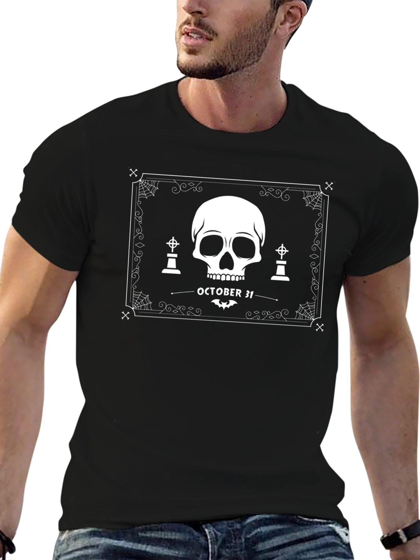 Halloween Skull Graphic T-Shirt - October 31 Tee