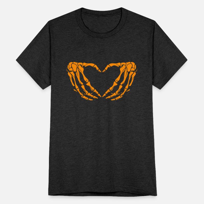 Skeleton hands heart