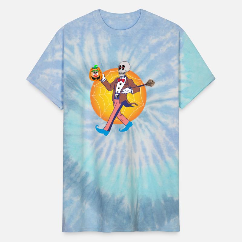 Skeleton wearing tie suit boots for Halloween