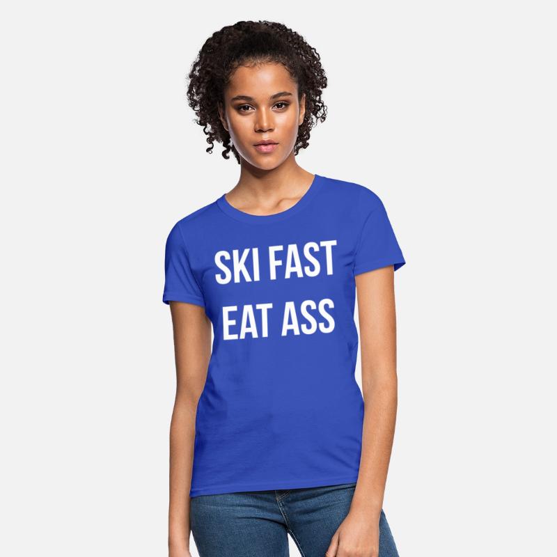 Ski Fast Eat Ass Humor Joke Skier