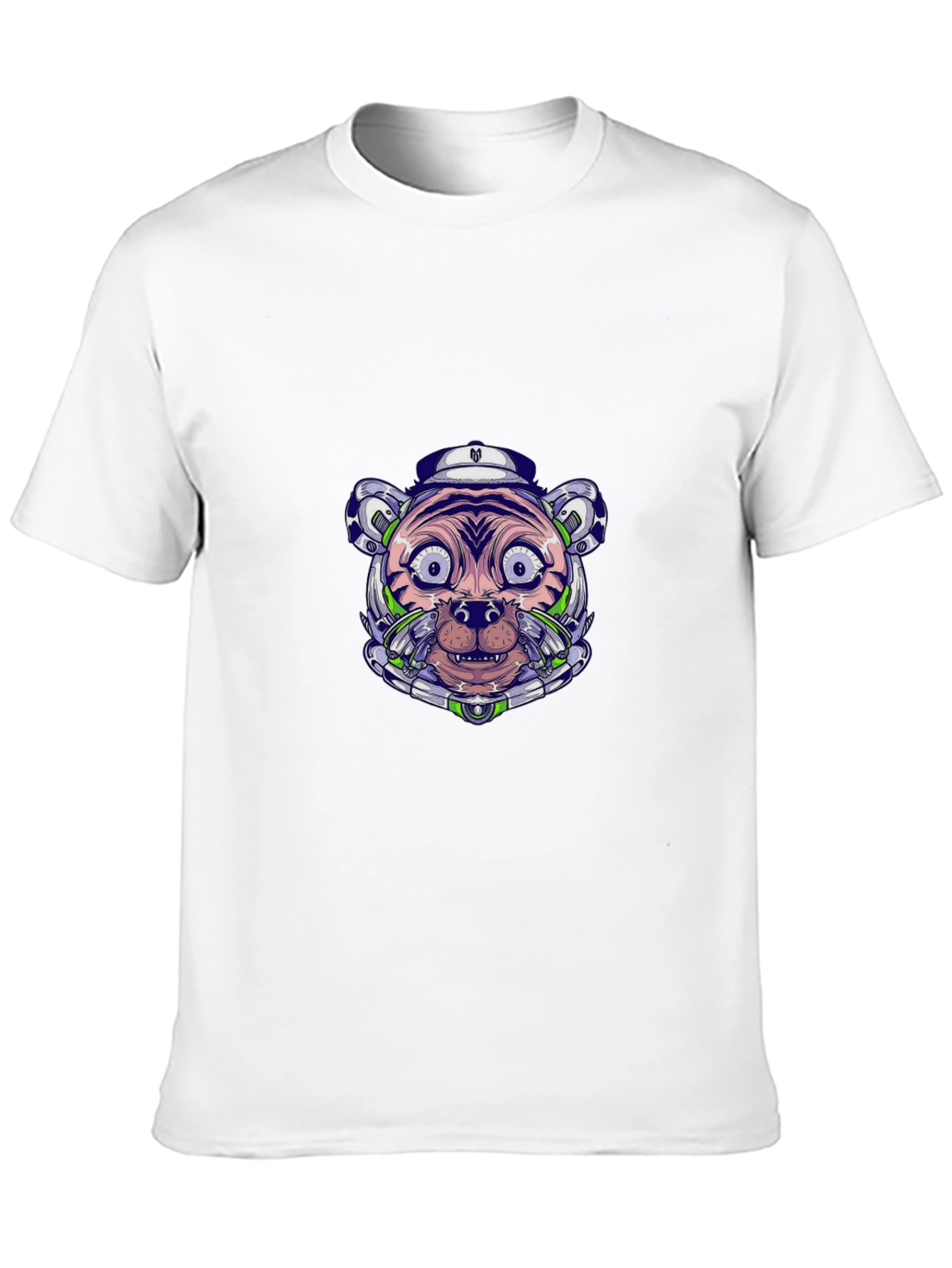 Cyberpunk Tiger Graphic Tee - Cool Streetwear