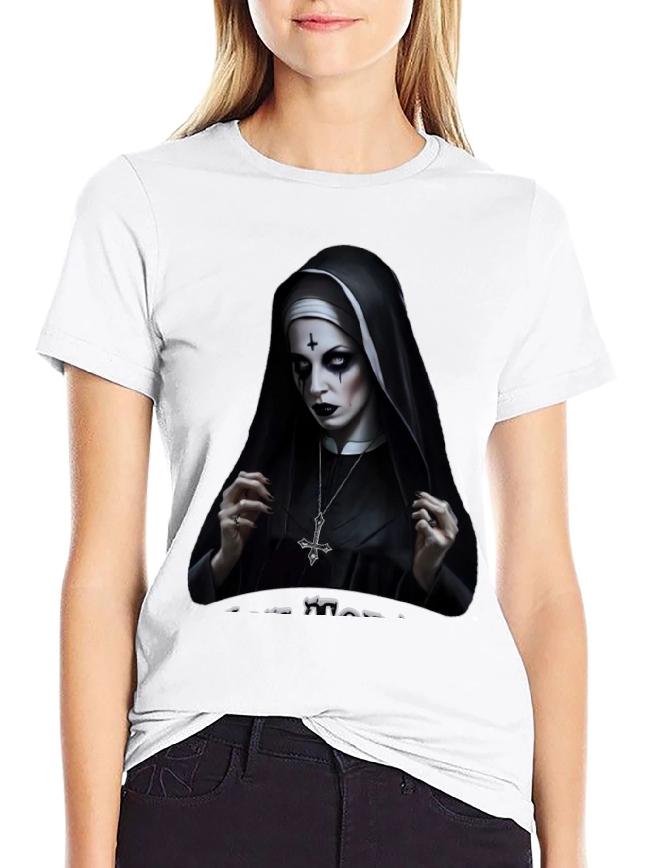 Evil Nun Graphic T-Shirt - Gothic Apparel