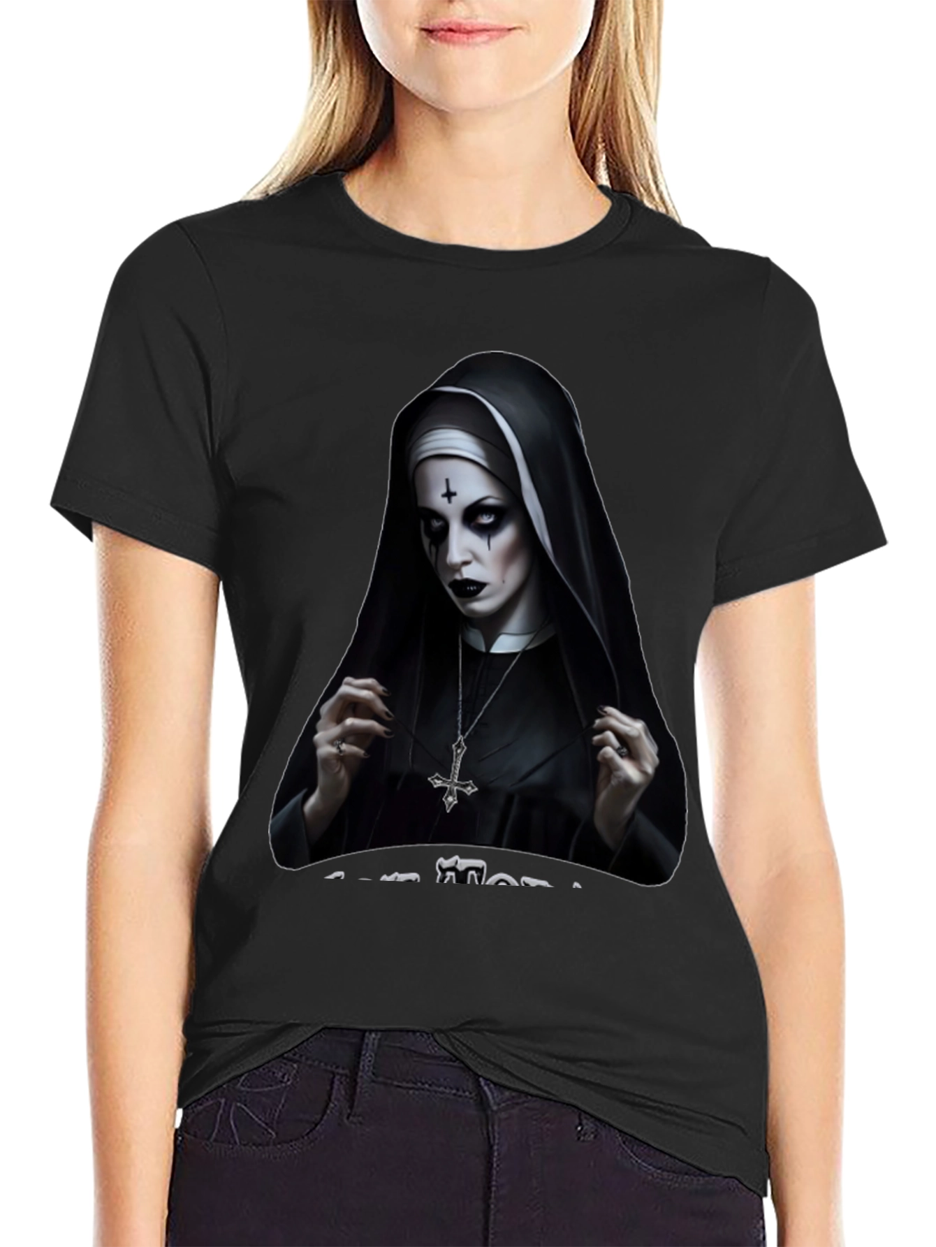 Evil Nun Graphic T-Shirt - Gothic Apparel