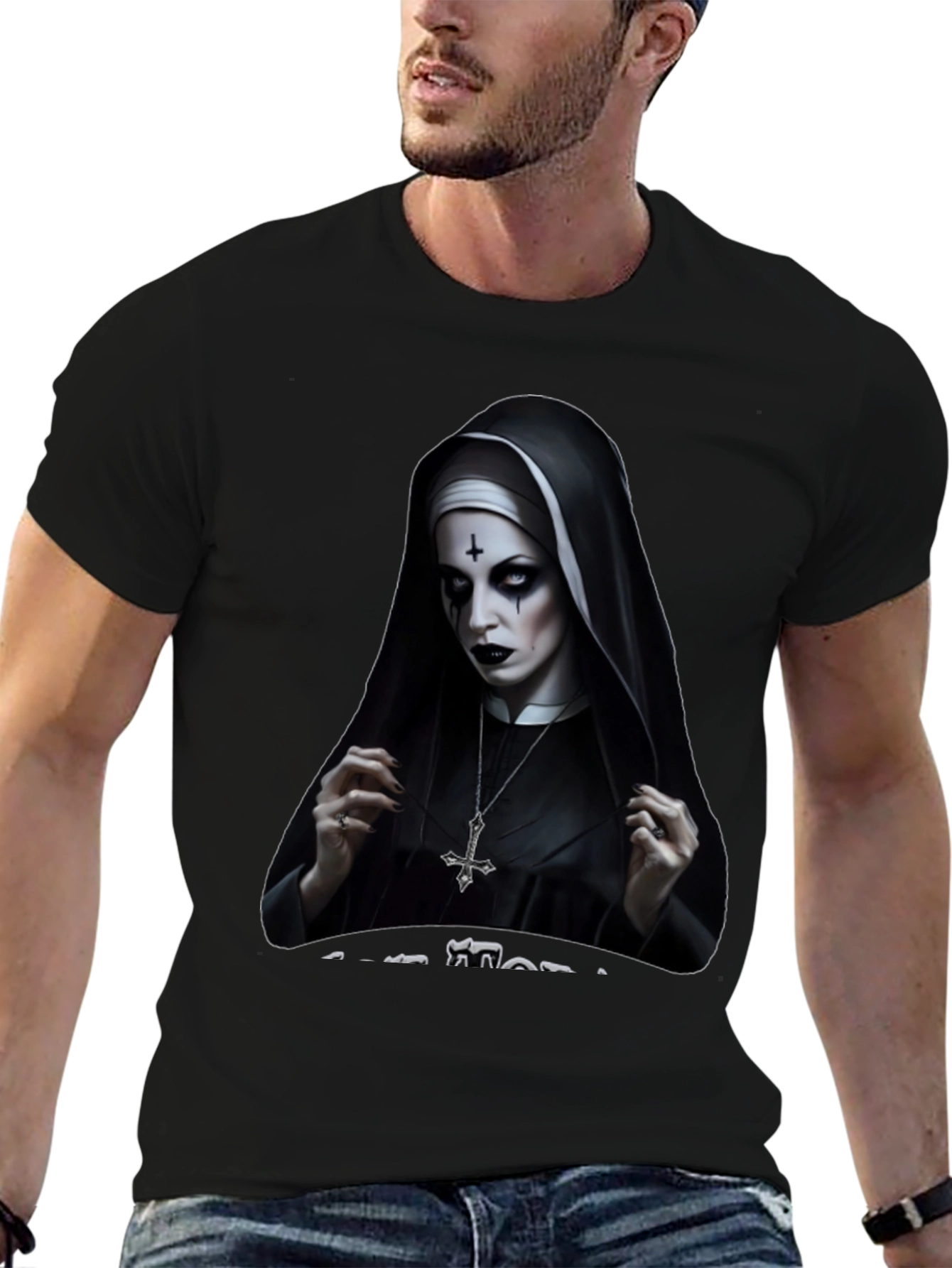 Evil Nun Graphic T-Shirt - Gothic Apparel