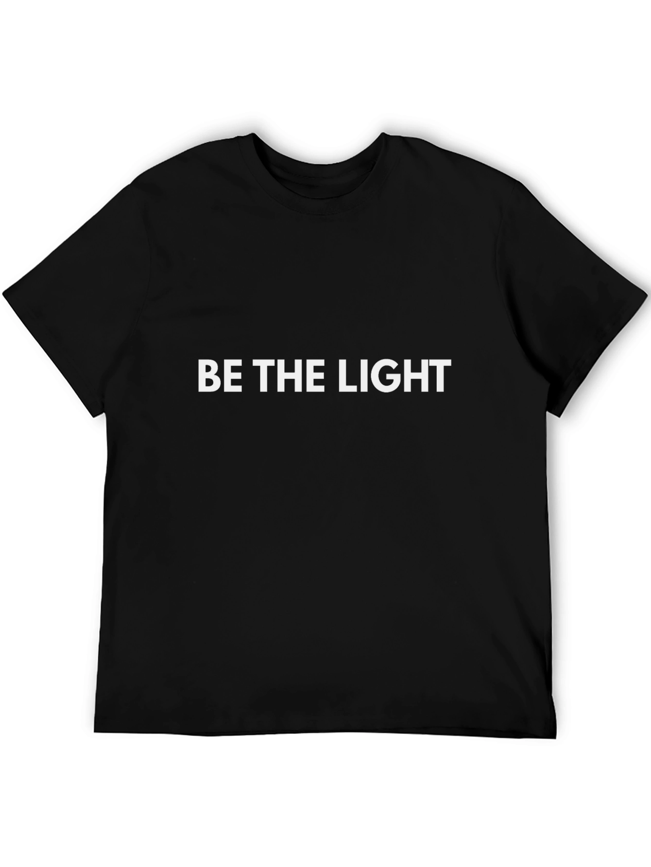 Be The Light Graphic T-Shirt - Motivational Black Tee