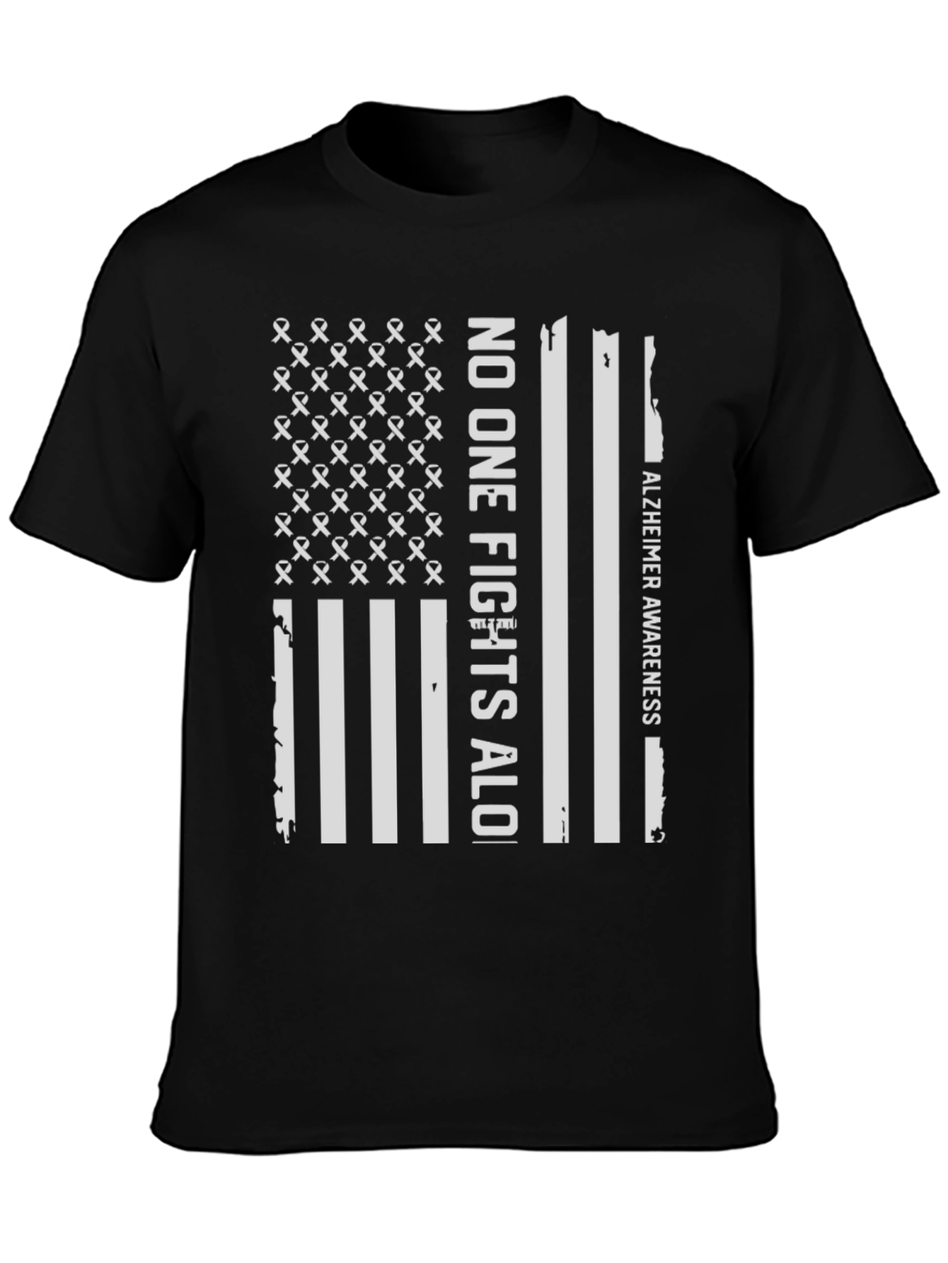 Alzheimer Awareness T-Shirt: No One Fights Alone