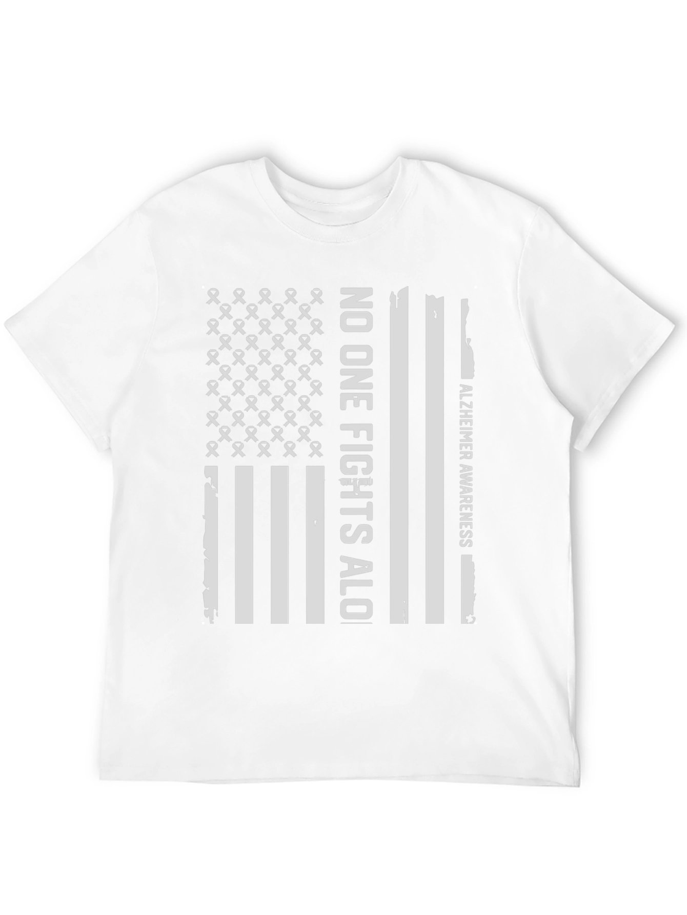 Alzheimer Awareness T-Shirt: No One Fights Alone
