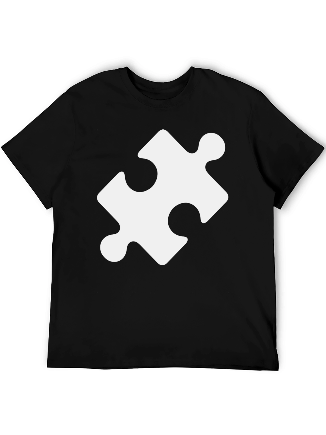 Puzzle Piece Graphic Tee - Classic Black T-Shirt