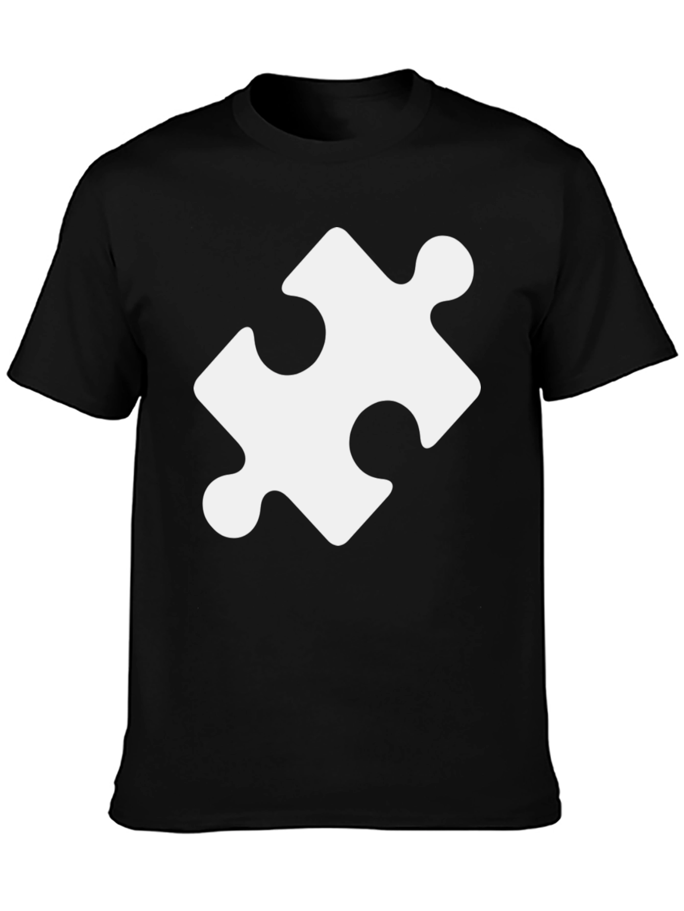Puzzle Piece Graphic Tee - Classic Black T-Shirt