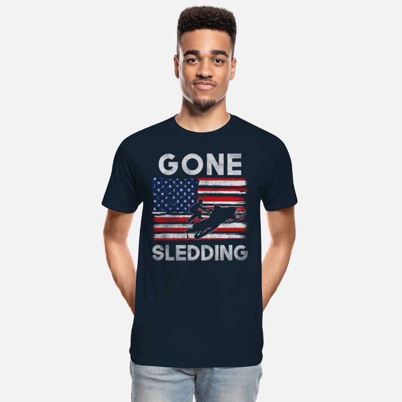 Snowmobile USA Flag Snowmobiling