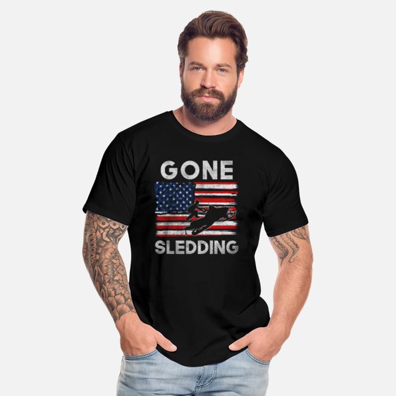 Snowmobile USA Flag Snowmobiling