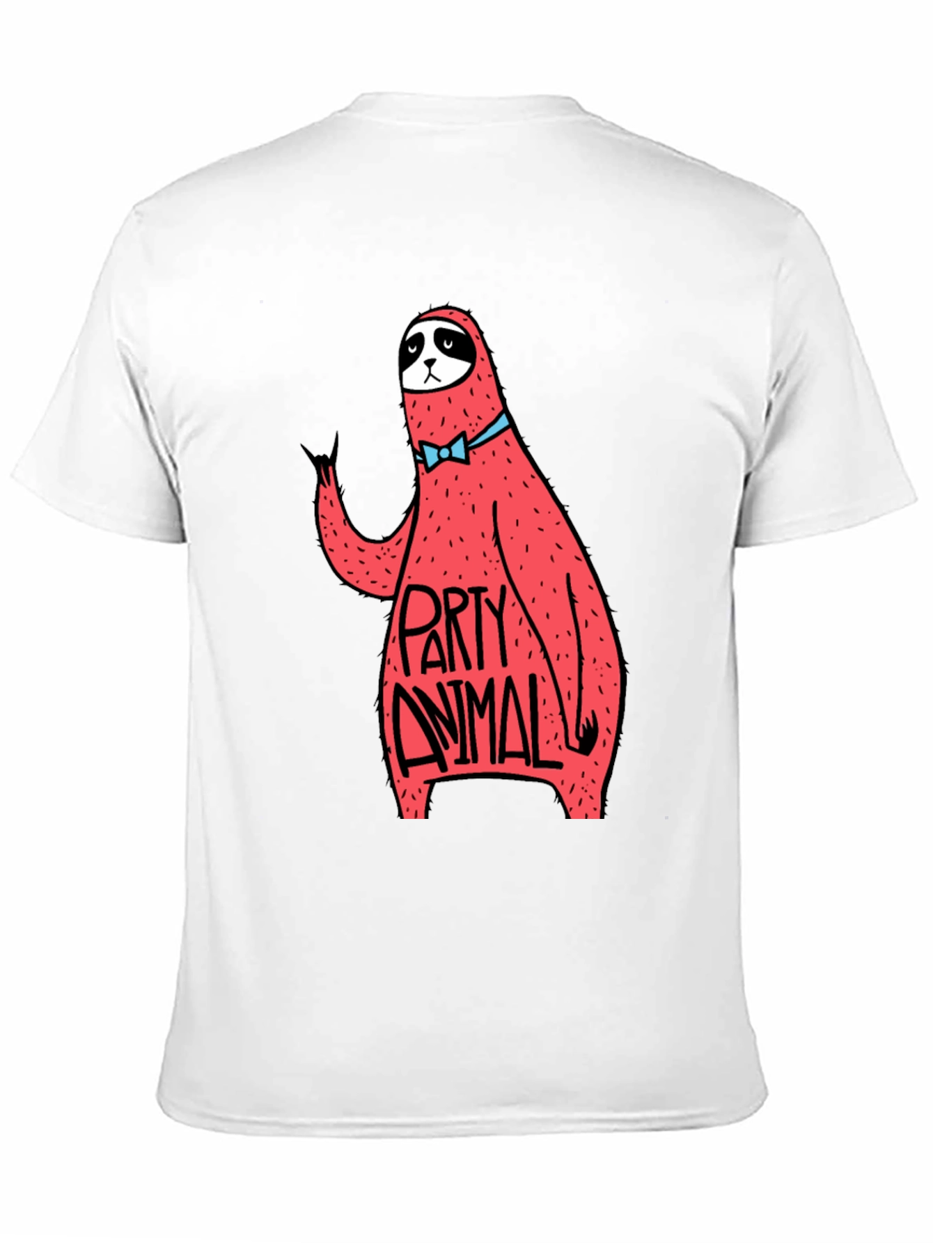 Party Animal Sloth Graphic Tee - Black