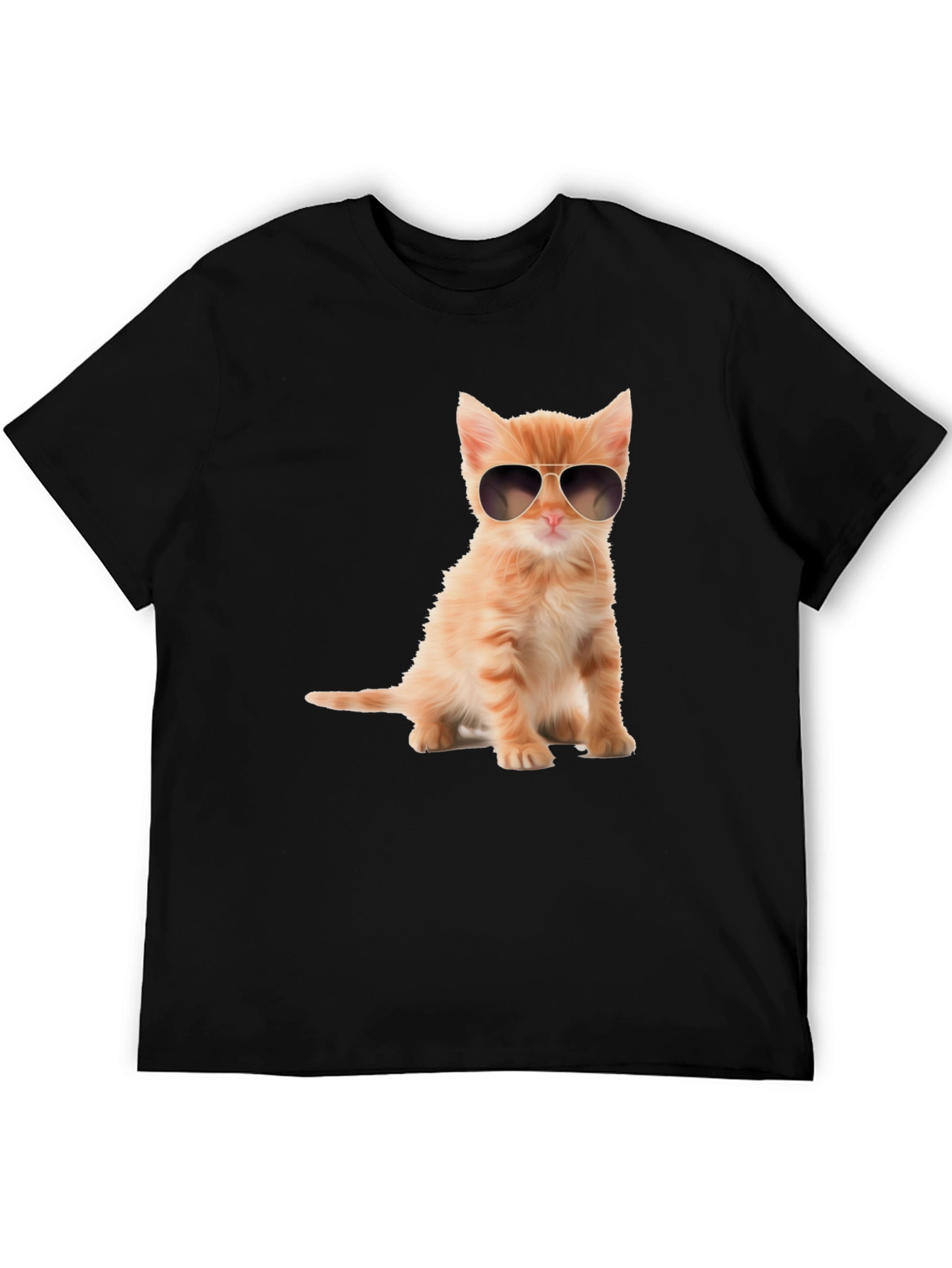 Cool Cat T-Shirt - Black Kitten Tee