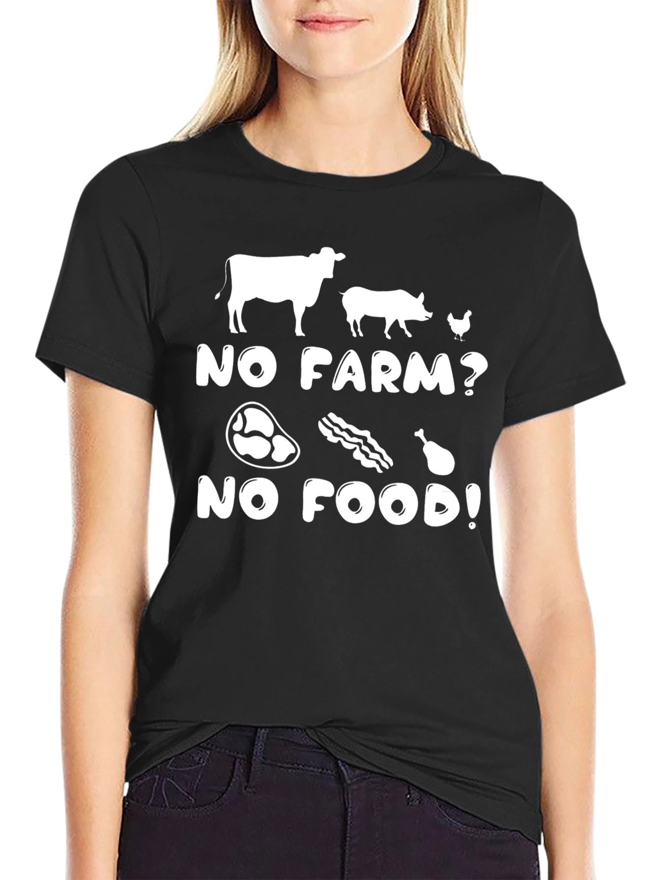 No Farm No Food T-Shirt - Farm Animal Tee