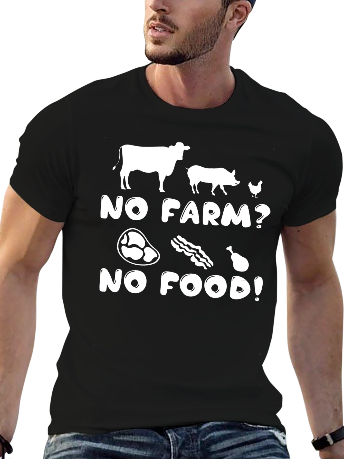 No Farm No Food T-Shirt - Farm Animal Tee