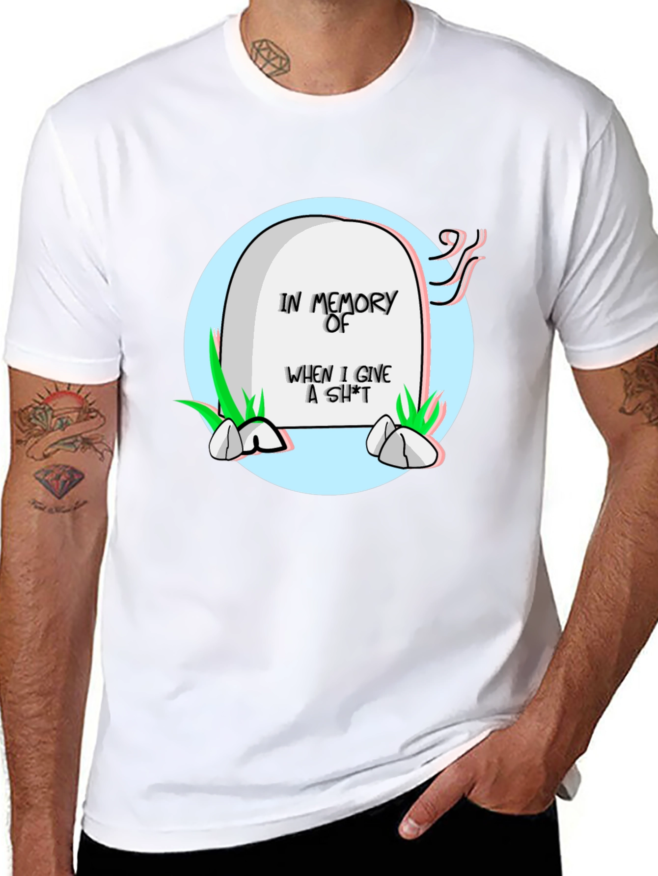Funny Tombstone T-Shirt - In Memory Of