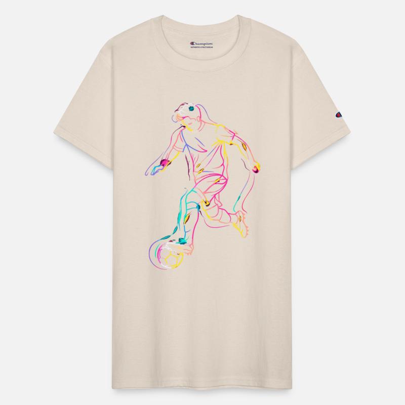 Soccer Player Line Art