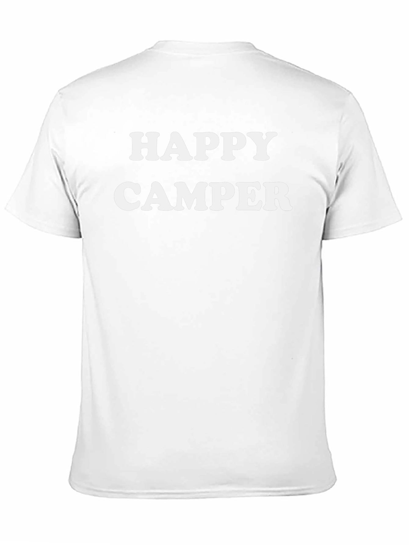 Happy Camper Graphic Tee - Unisex Black Cotton T-Shirt