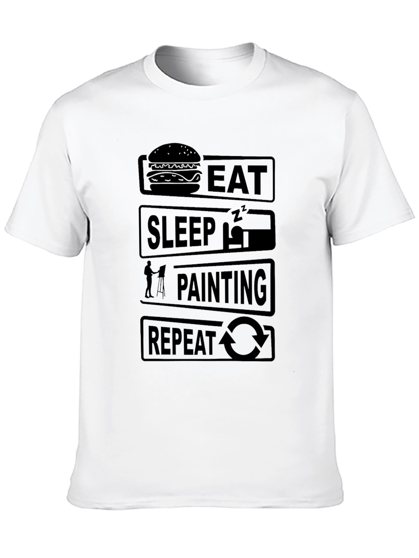 Eat Sleep Painting Repeat Graphic T-Shirt