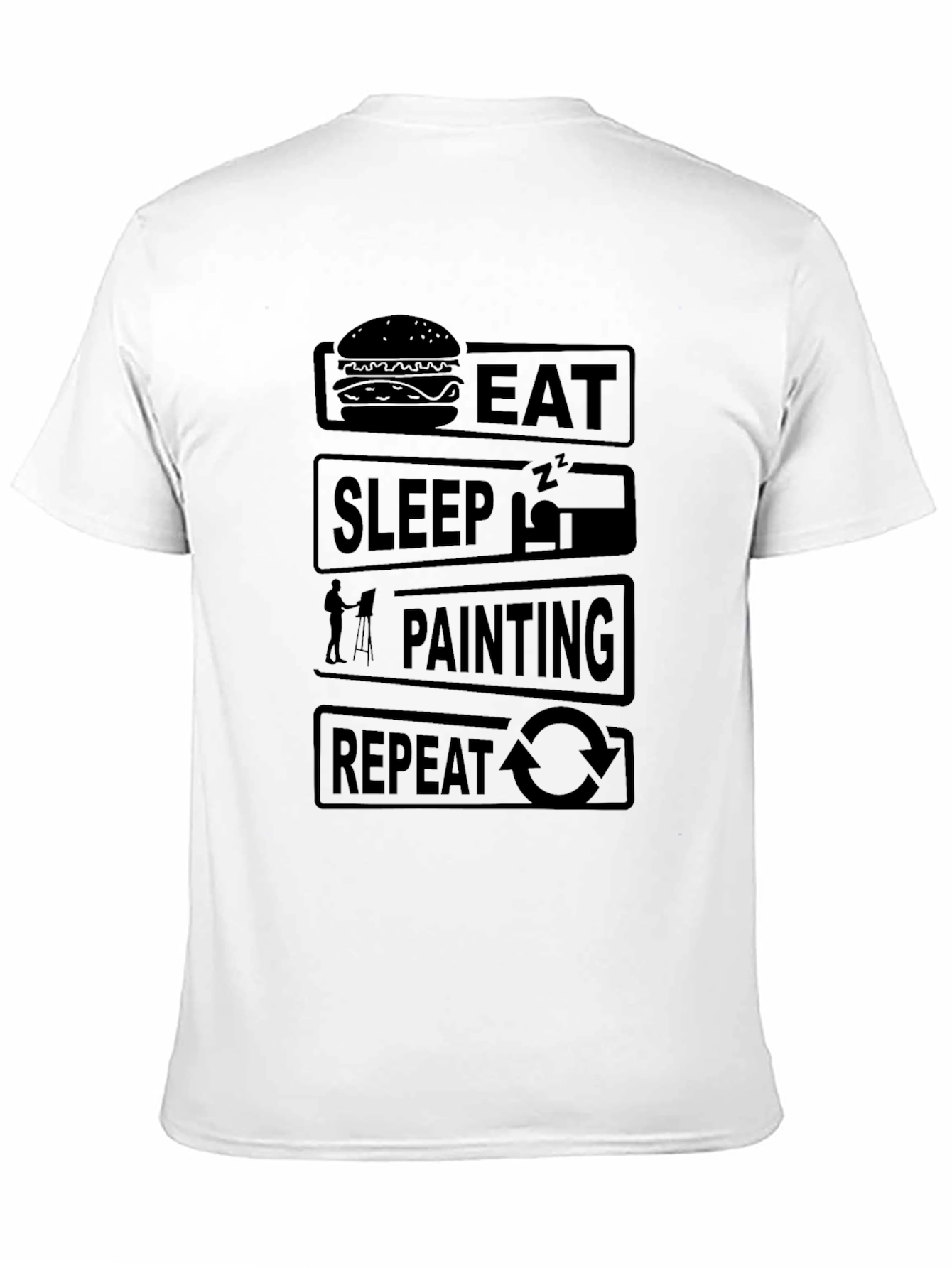 Eat Sleep Painting Repeat Graphic T-Shirt
