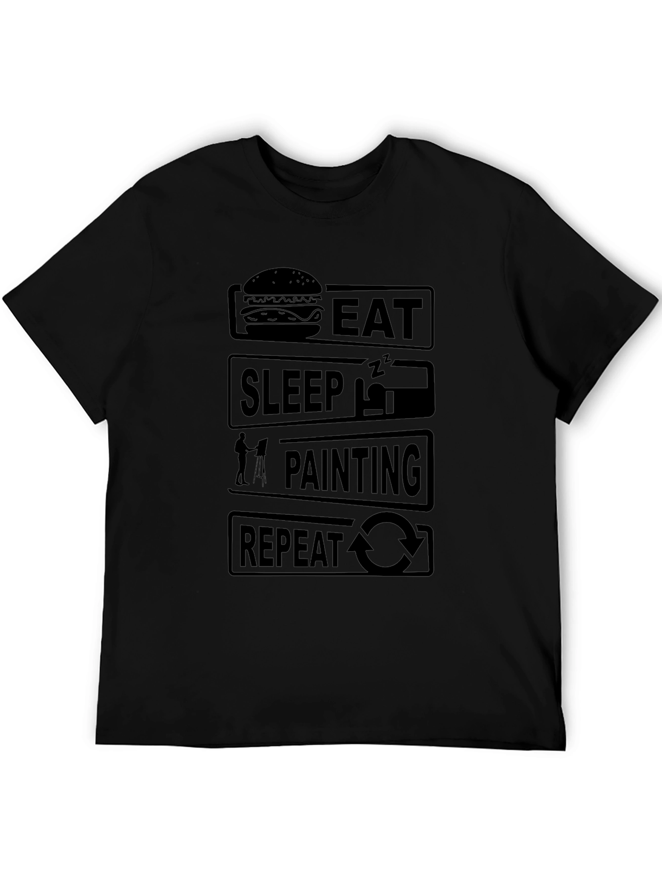 Eat Sleep Painting Repeat Graphic T-Shirt