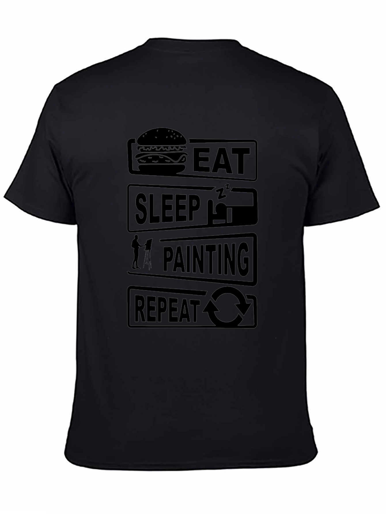 Eat Sleep Painting Repeat Graphic T-Shirt