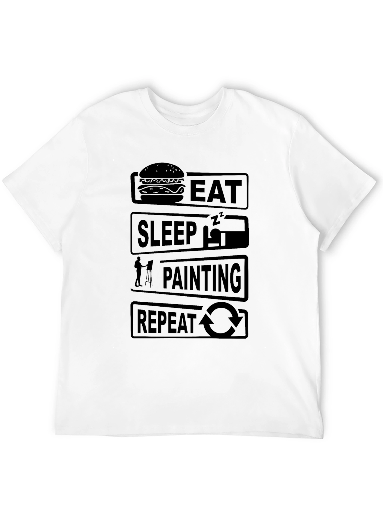 Eat Sleep Painting Repeat Graphic T-Shirt