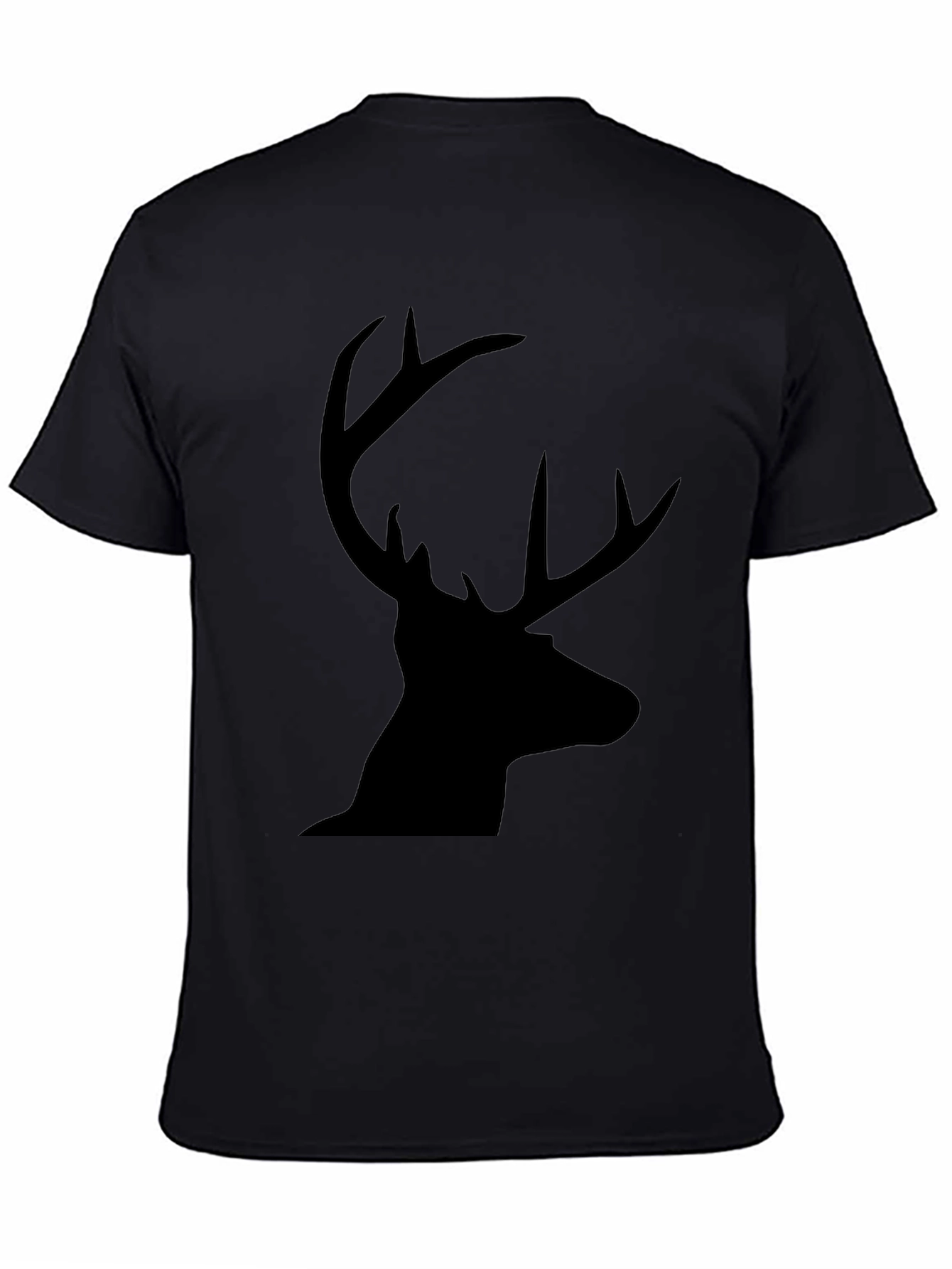 Mens Black Deer Graphic Tee - Classic Fit